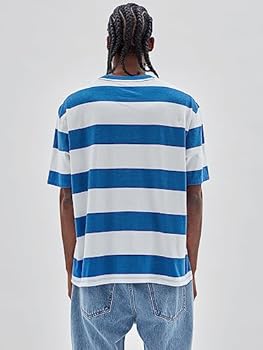 Guess GO RUGBY STRIPE TEE Men's T-shirt, F7MG, Small